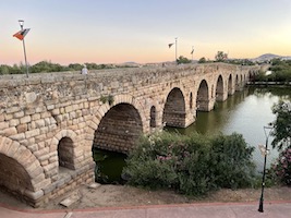 Roman bridge in Merida, Extremadura, Spain