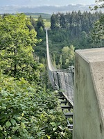 the Geierlay bridge: 360m wide, 100m high
